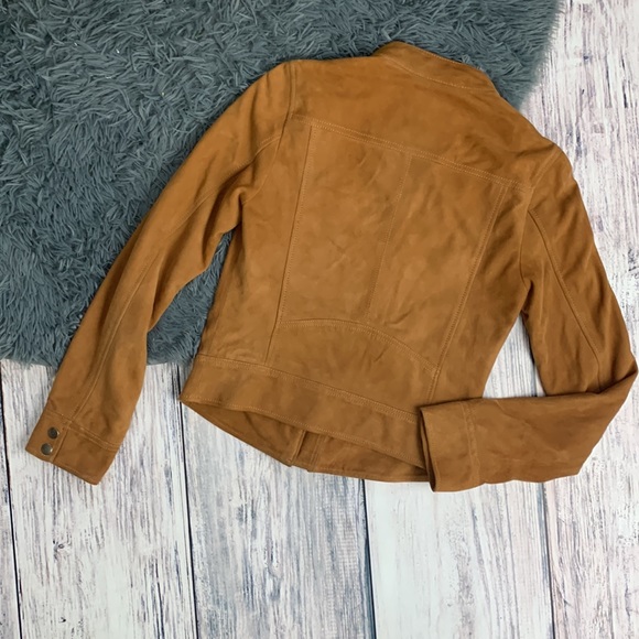 Soft Tan Leather Lucky Brand Jacket - Picture 2 of 7